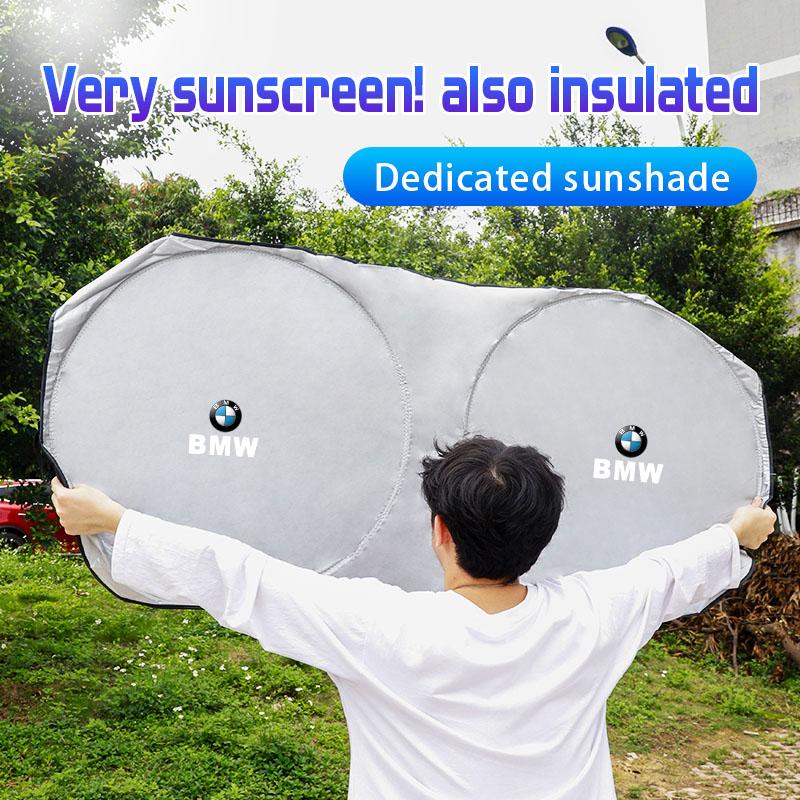 Car Front Window Sunshade Cover Parasol Windshield Sun Visor Sunscreen For BMW iX1 i7 F07 F48 F39 F34 F40 F45 F46 G30 Stickers WS4