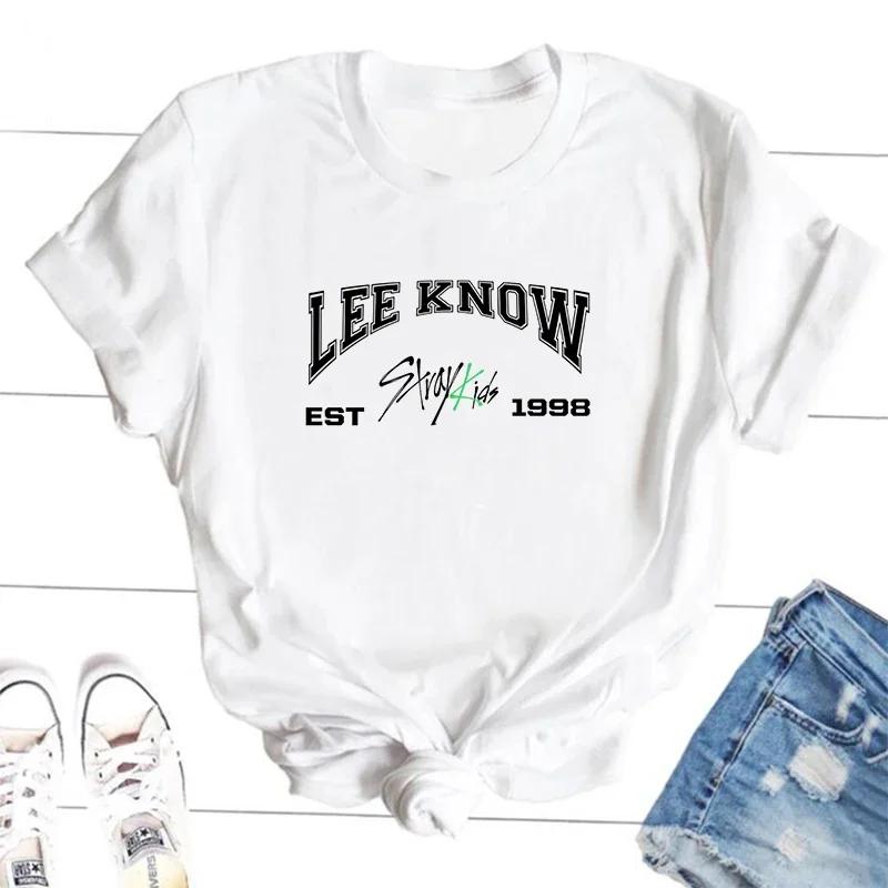 Футболки с участниками Stray Kids ZX TEE Футболка в корейском уличном стиле Футболка с графикой K-pop концерта SKZ Бан Чан Чанбин Ли Но Группа Музыкальная футболка