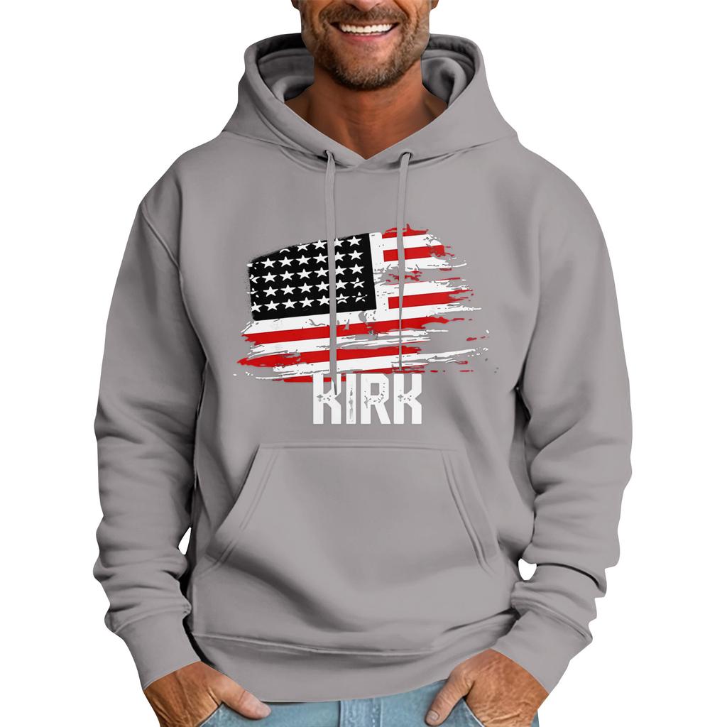 Casual Letter Print Men's Loose Hoodie