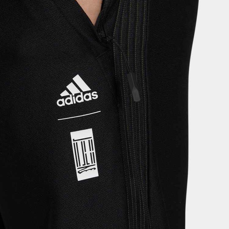 Adidas Зауженные трикотажные джоггеры со средней посадкой и логотипом, мужские брюки, черные HE5149