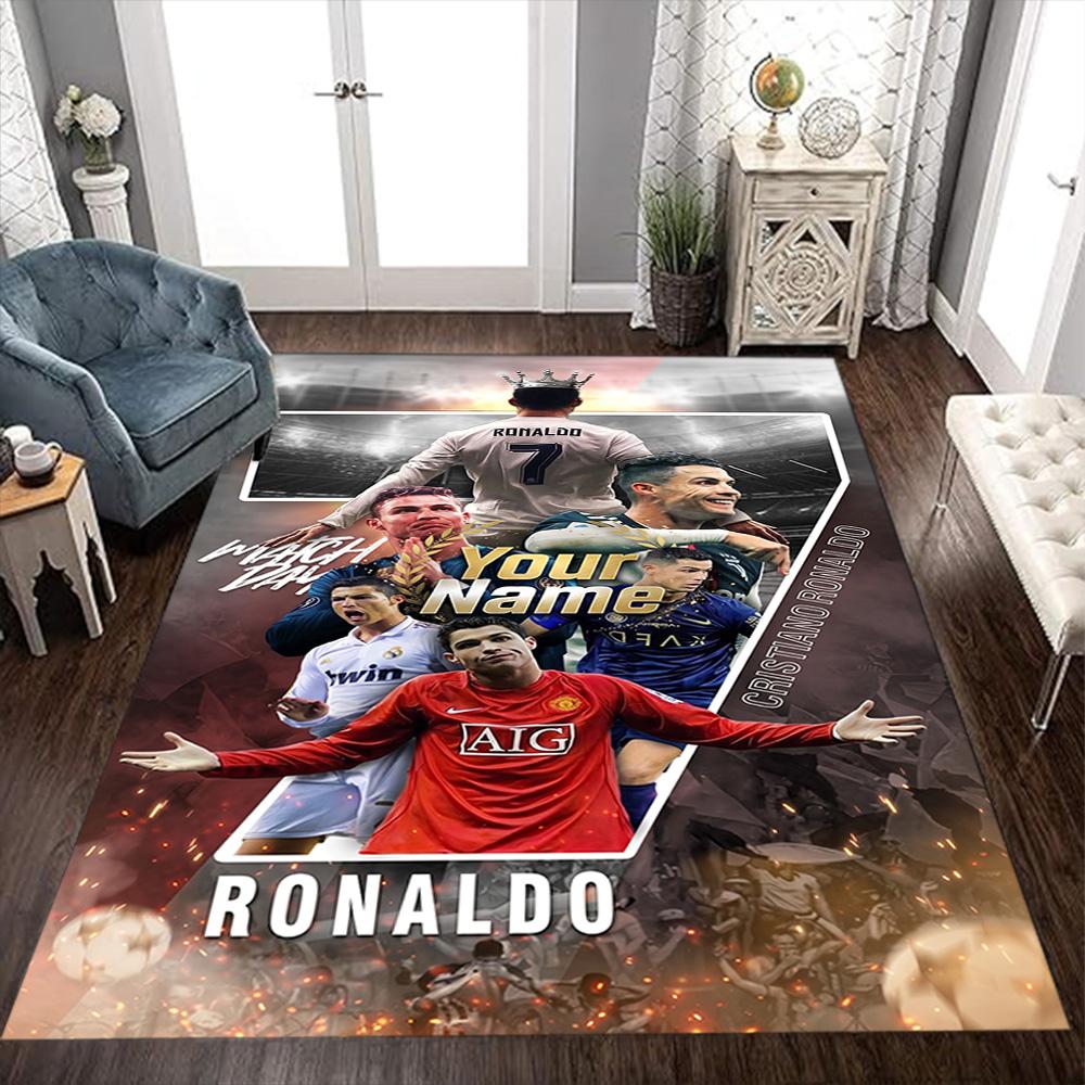 Cristiano Ronaldo (91) Customize Text Floor Rug Office Rug Perfect for Study room Living Rooms Entryway Playrooms Anti-slip Rug Office home decor