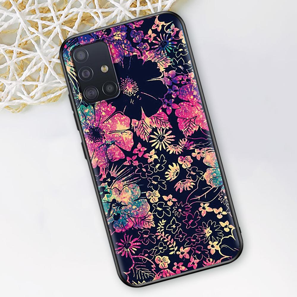 Чехол Мандала Подсолнух Мандала для Samsung Galaxy A51 A12 A21s A71 A52 A31 A32 A02s A72 A11 A41 A22 A01 Черный Мягкий Чехол для Телефона