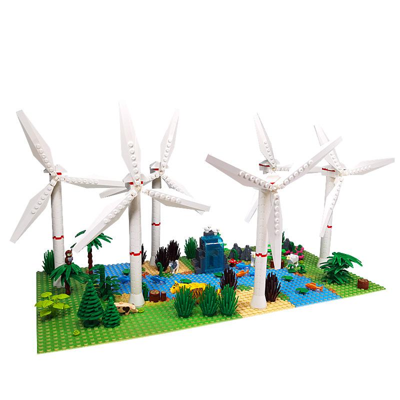 Building Blocks Moc Building Model Windmill Garden Scene Decoration Diy Building Blocks Toys