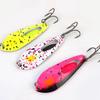 5Pcs 2CM/2G 4CM/4G 6CM/10G Spinner Blade Lure with Hook Metal Rotating Sequin Spoon Spinnerbait Saltwater Freshwater Bass Fishing Accessories
