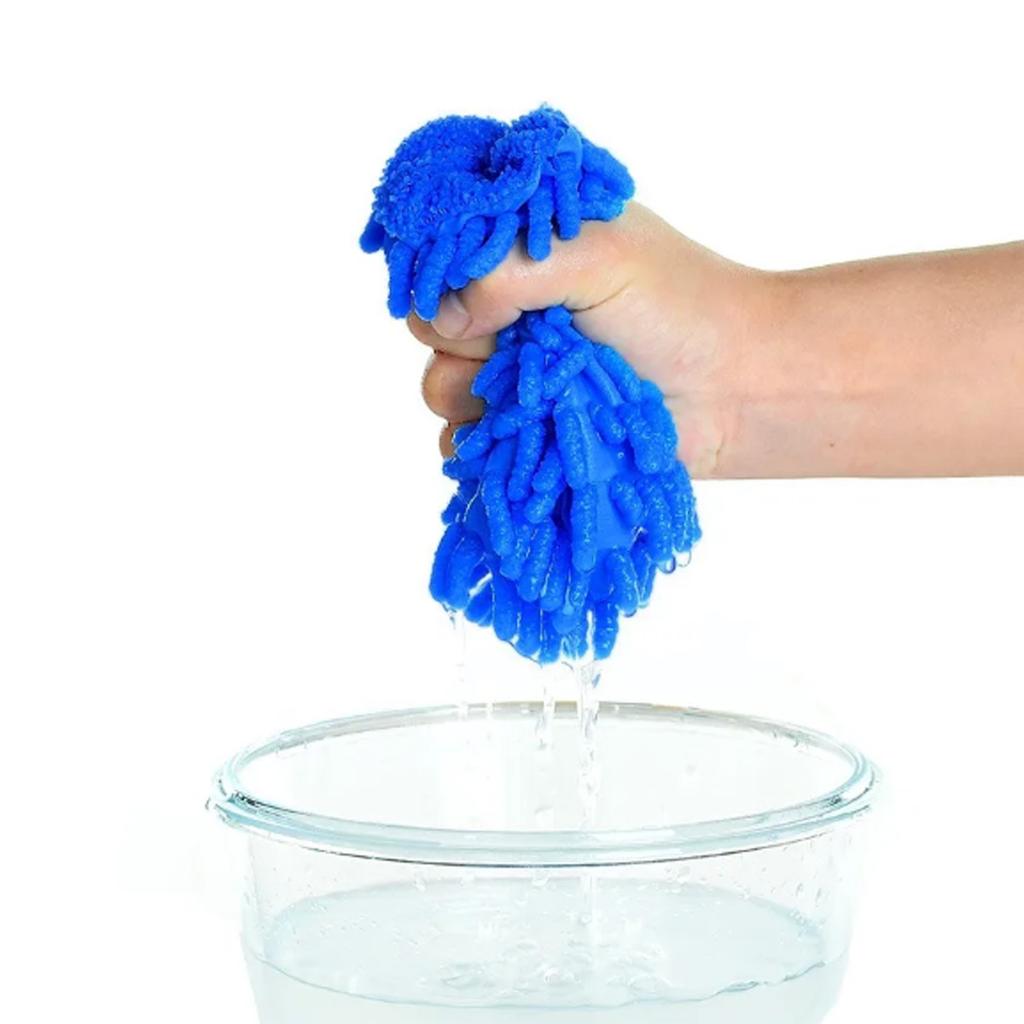 Бытовые перчатки для чистки лобового стекла автомобиля и оконных стекол из ультратонкого волокна Синие перчатки для мытья автомобиля Средства для чистки автомобиля