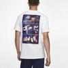 Nike Спортивная одежда с принтом логотипа, повседневная футболка с коротким рукавом, мужские топы, белые CW0414-100