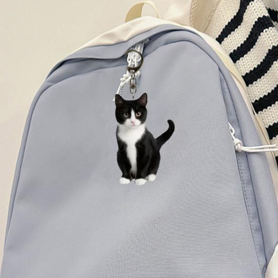 Акриловые брелки для ключей в виде кота, подвеска на зеркало заднего вида автомобиля, автомобильная сумка, кольца, подвеска, украшение для ключей в виде кота для салона автомобиля, аксессуары