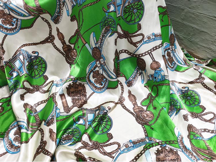 «Ткань ципао с принтом из атласного шелка и лента для головного убора»