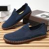 Men Comfortable And Casual Loafers Breathable Knitted Fabric Anti-Slip Outdoor Walking Shoe Soft-Soled Lightweight Driving Shoes