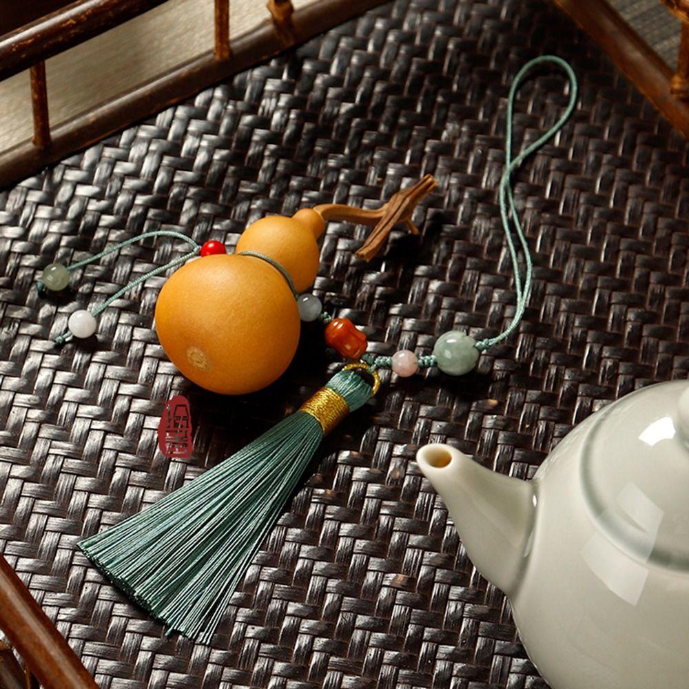 Изысканная подвеска в виде тыквы с кисточкой в китайском стиле для рюкзака, украшения для сумки