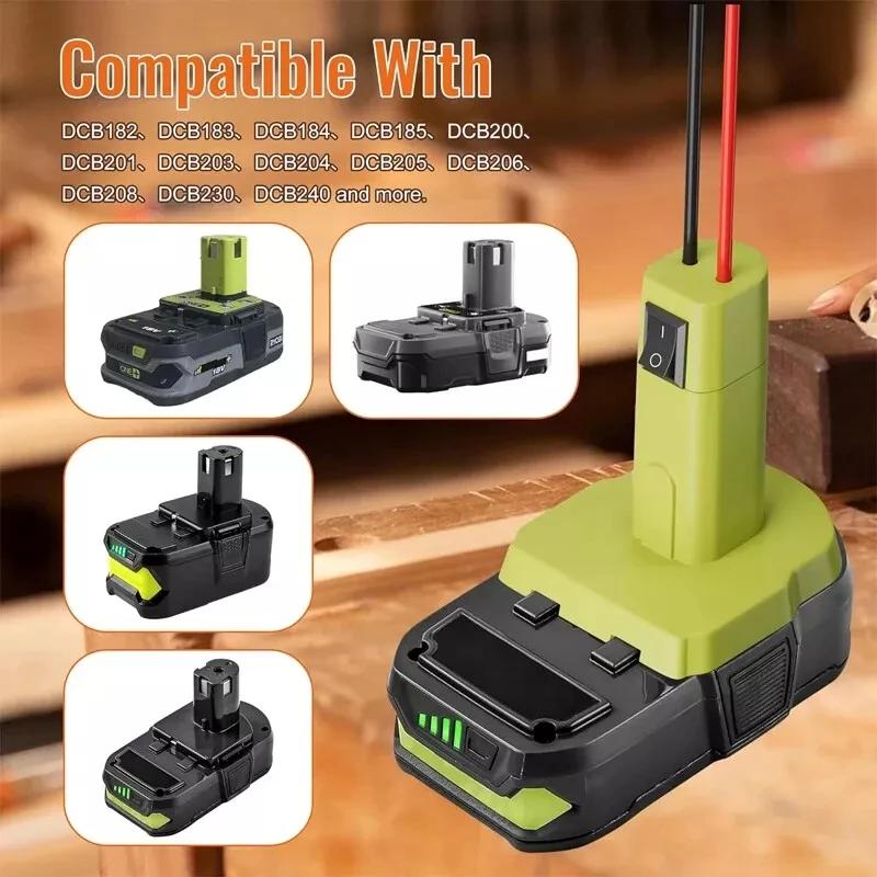 Адаптер для аккумулятора Ryobi ONE+ 18 В Nimh/Nicd/Li-ion аккумулятор DIY Power Wheels адаптер инструмент разъем для RYOBI с проводами 12AWG