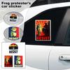3PCS Portland Protester Sticker, Resistance Humor Frogs Sticker No Meme Vinyl Transparent Bumper Stickers Gift For Car