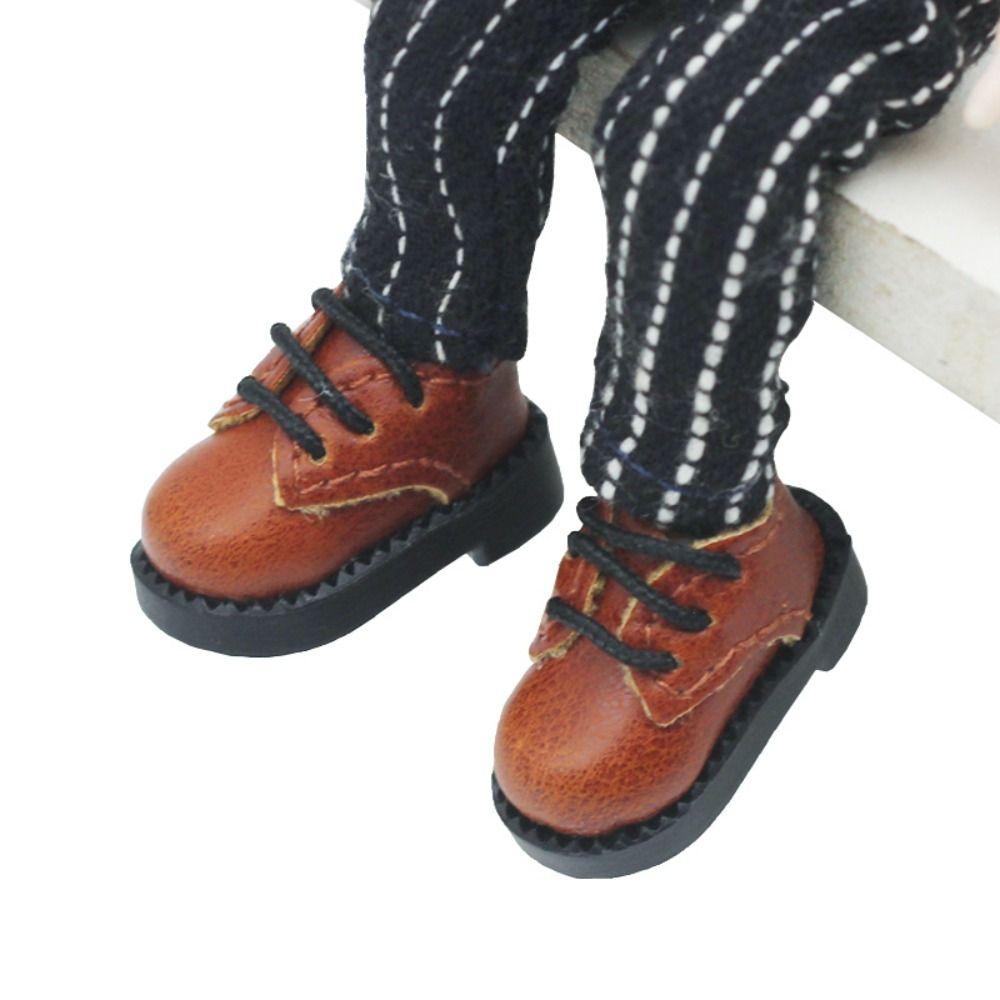 1Pair PU Leather 1/12 Bjd Doll Shoes Shoes Doll BJD Doll PU Shoes Doll PU Leather Shoes  ob11 Doll