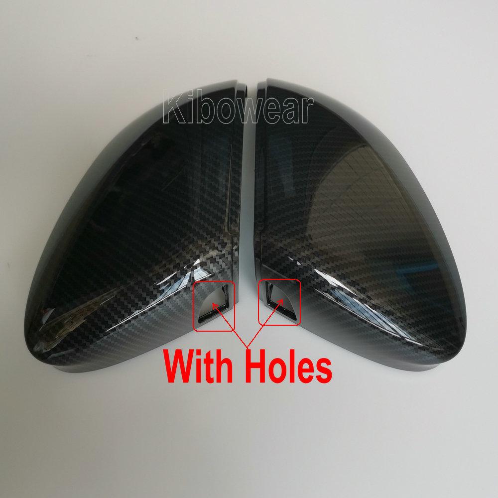 Kibowear для Volkswagen Golf MK8 VIII 8 накладок на боковые зеркала (Карбоновый вид)   2022 для VW глянцевое черное крыло