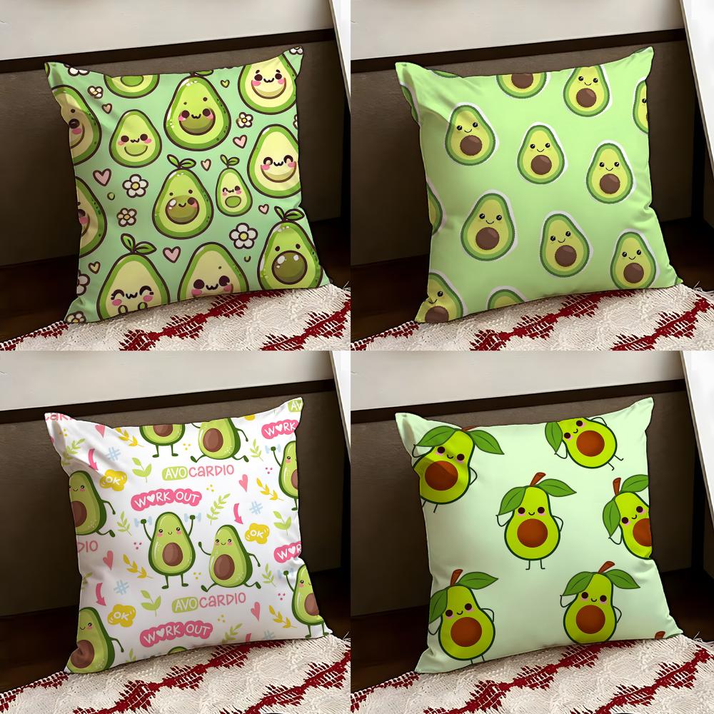 Buttery avocado Cushion Cover Reversible Soft Durable Pillow Cover Home Car MultiScene Use for Daily Comfort