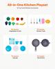 Kitchen Playset Kids Pretend Cooking Play Toy 24 Piece Accessories White
