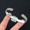 Mothers day Deal 925 Sterling Silver Amazonite Stone Wedding New Bangle Bracelet