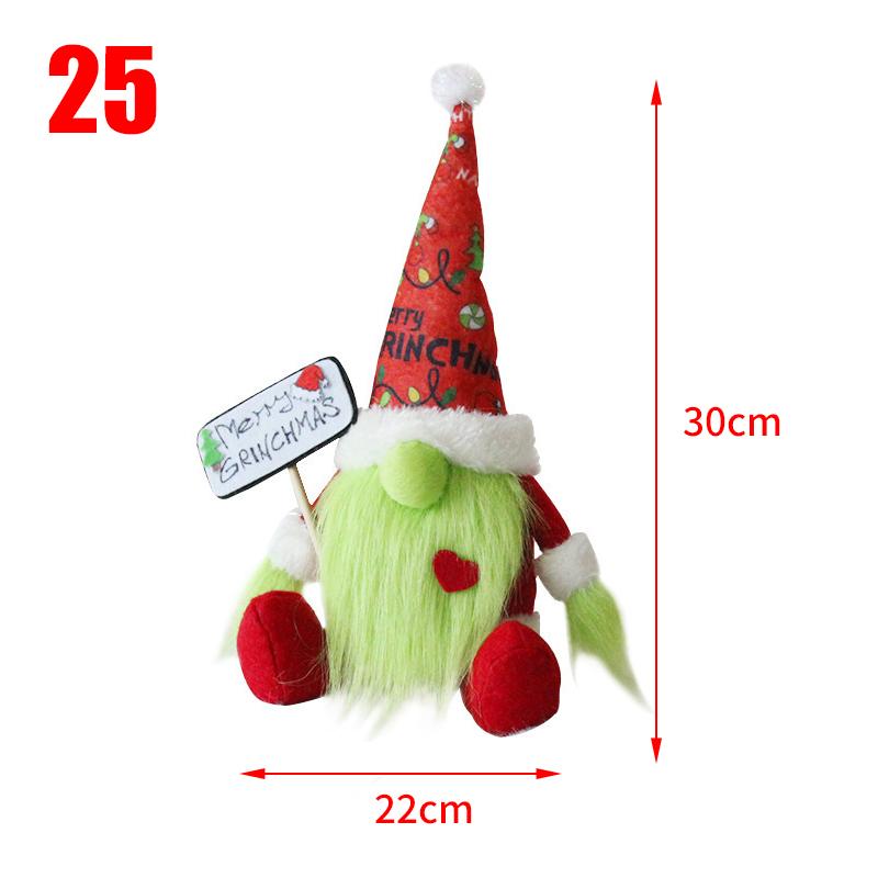 34 Styles Knitted Fabric Swedish Tomte Dwarf Rudolph Gnomes Dwarf Santa Claus Faceless Plush Doll
