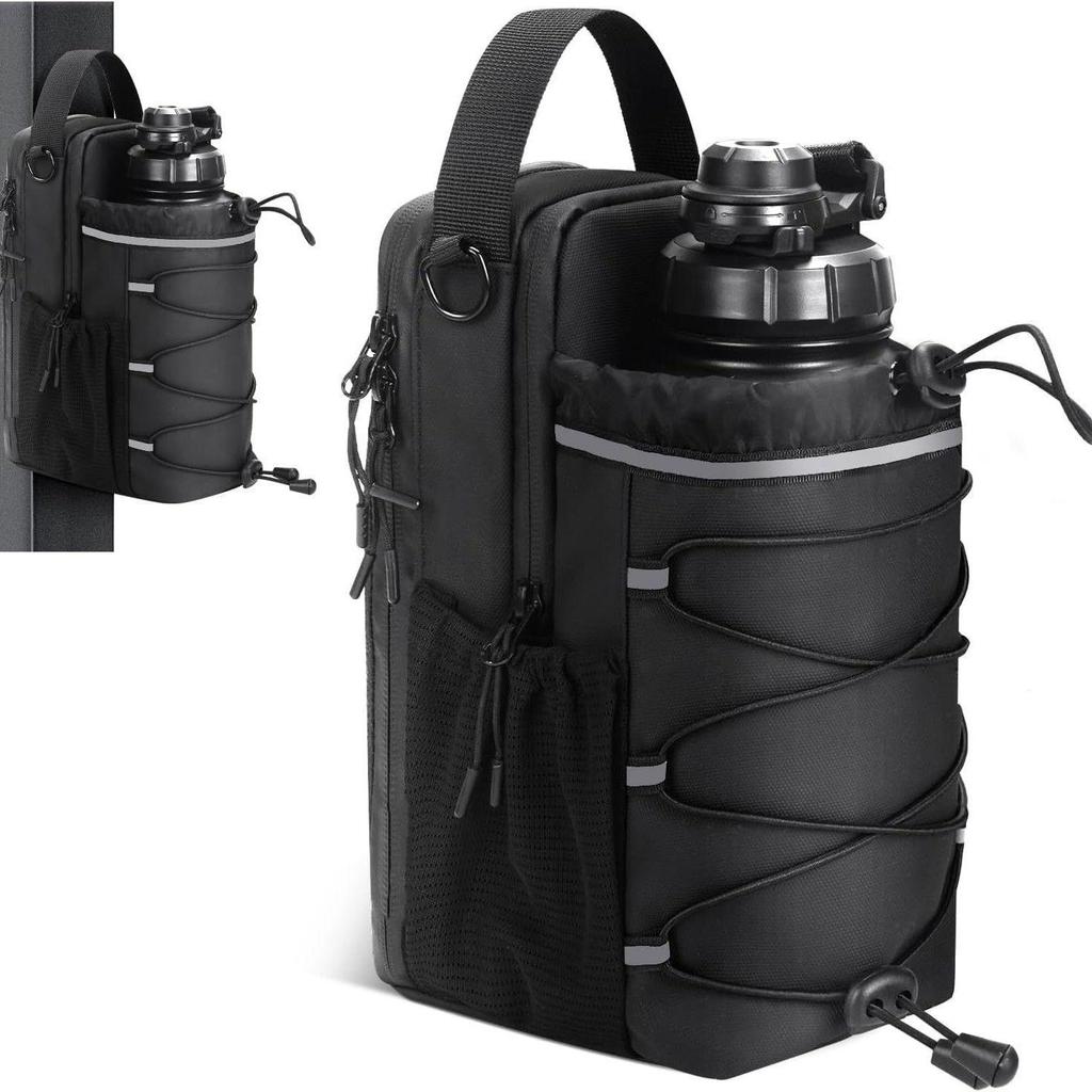 High-End Portable Crossbody Fitness Bag with Magnetic Water Bottle Holder