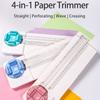 KWTrio Paper Trimmer 4in1 Роторный резак длиной 23 см с прямым, волновым, перфорационным и