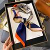 Luxury Silk Shawl Square Scarf for Women Satin Fashion Wraps Neckerchief Female Hair Bands Ribbon Headband Bandana Woman Hijab