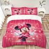 Minnie Mouse Sparkle Heart Print 3Pcs Bedding Setduvet Cover With 2 Bedropillowcase Home Birthday Gift