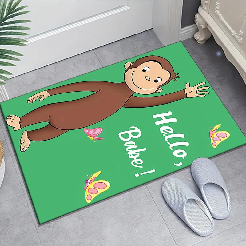 1pc Curious George (7) Design Area Rug - Non-Slip, Soft & Cozy Floor Mat for Living Room, Bedroom, Office - Indoor/Outdoor Decorative Carpet