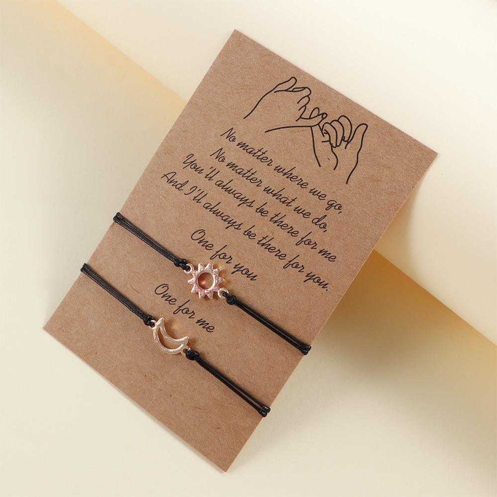 Подарки на День святого Валентина Браслеты для влюбленных пар Плетеные ручные веревки Тканые вручную браслеты Модная бижутерия