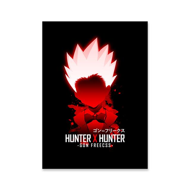 Аниме Hunter×Hunter холст картина Gon Freecss настенные художественные постеры и принты для детей спальня домашний декор вентилятор подарок Cuadros