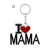 Брелок для ключей с подвеской в виде сумки для автомобиля, с надписью «Любовь, мама, папа», с двухсторонней гравировкой