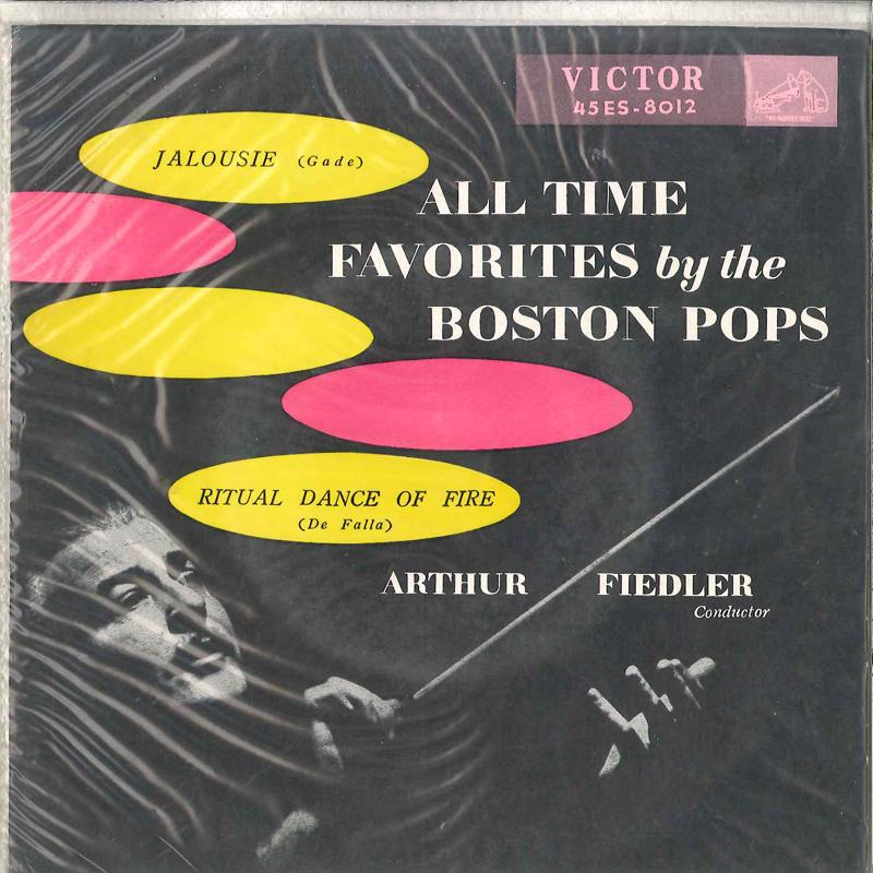 7inch Record BOSTON POPS ORCHESTRA ARTHUR FIEDLE - All Time Favourites By The Boston P 45ES8012 VICTOR Japan Classical Used