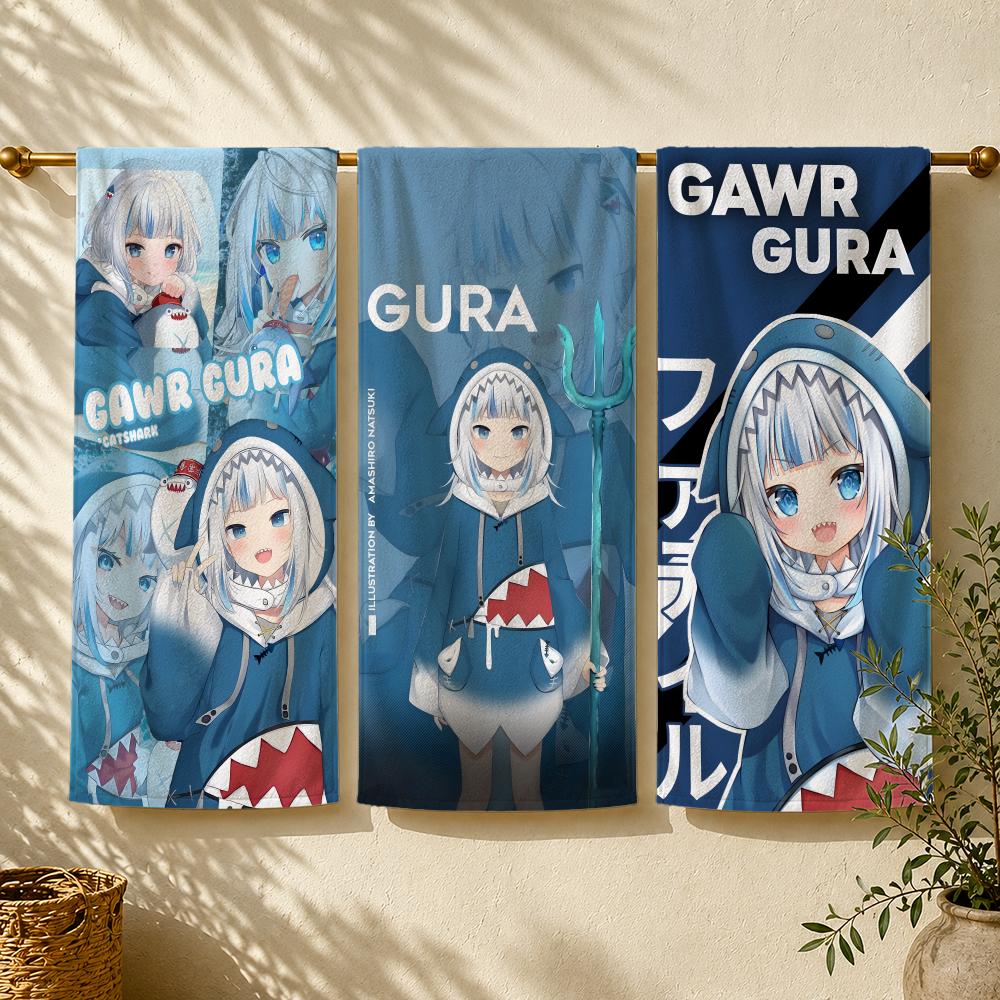 VTuber G-Gawr Gura Towel Towel beach towel, quick drying absorbent bath towel for Swim,Gym,Camping,Outdoor hot