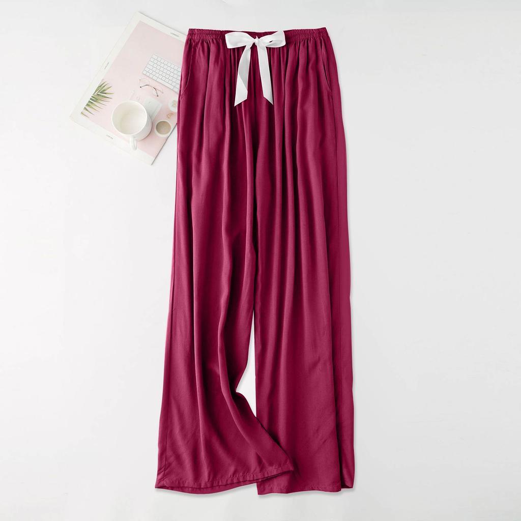 Women's Casual Fashion Sleep Pants Loungewear Pants Wearable As Outerwear High-Waisted Pants