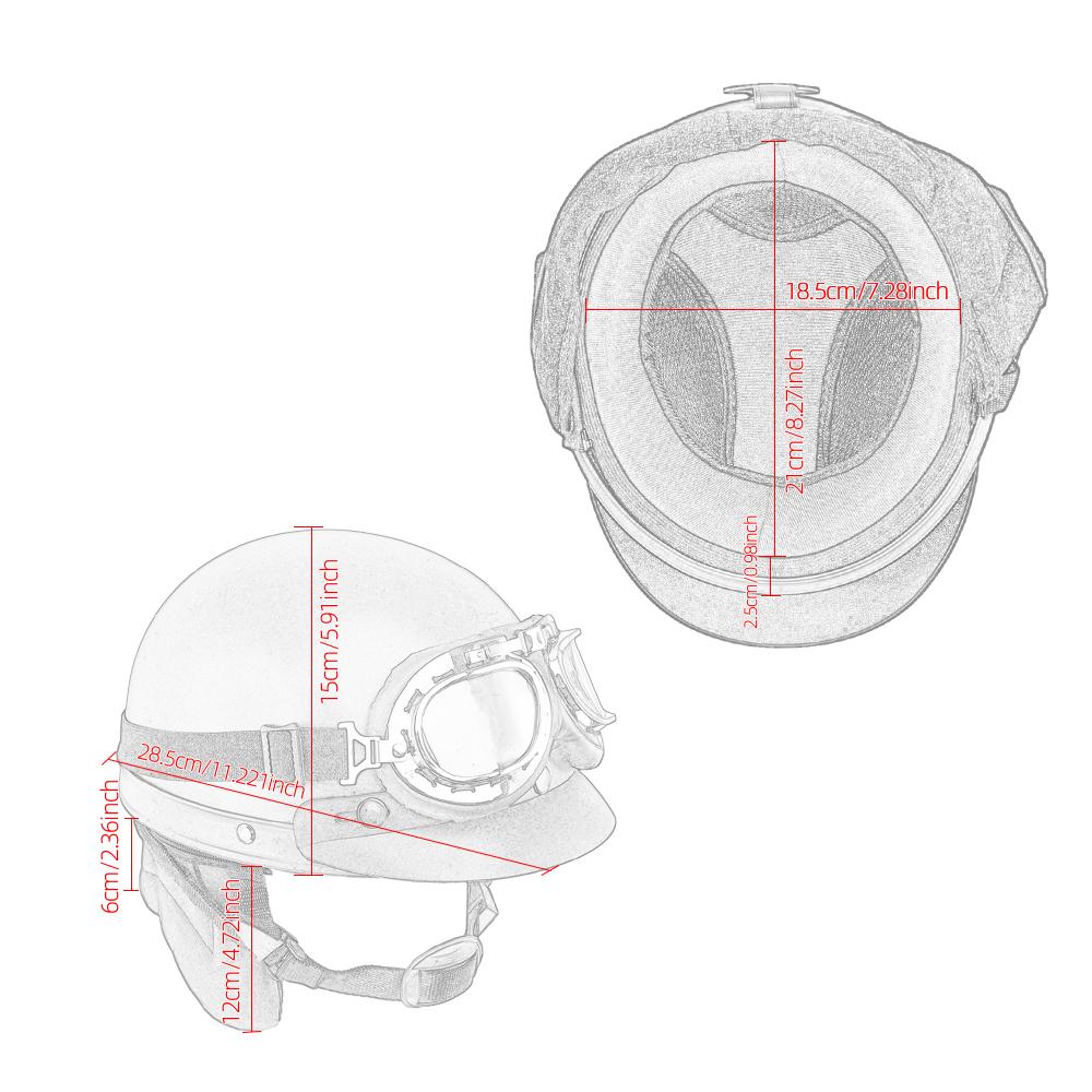 Взрослые шлемы мотоциклетный ретро полукруизный шлем мотоциклетный скутер шлем очки для Harley винтажный немецкий мотоцикл