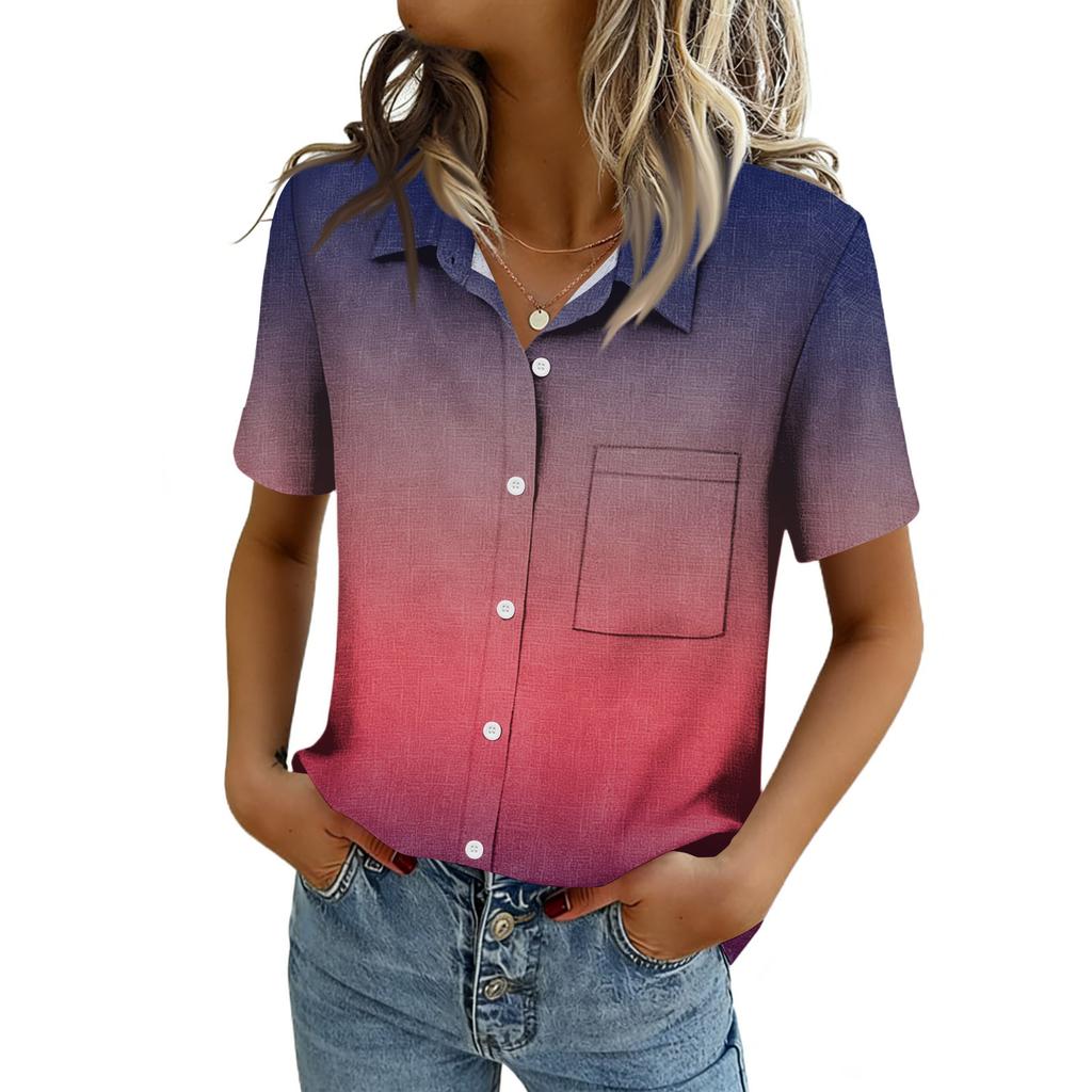 Женские блузки с коротким рукавом, рубашки на пуговицах, деловые повседневные нарядные рабочие топы, летняя весенняя одежда