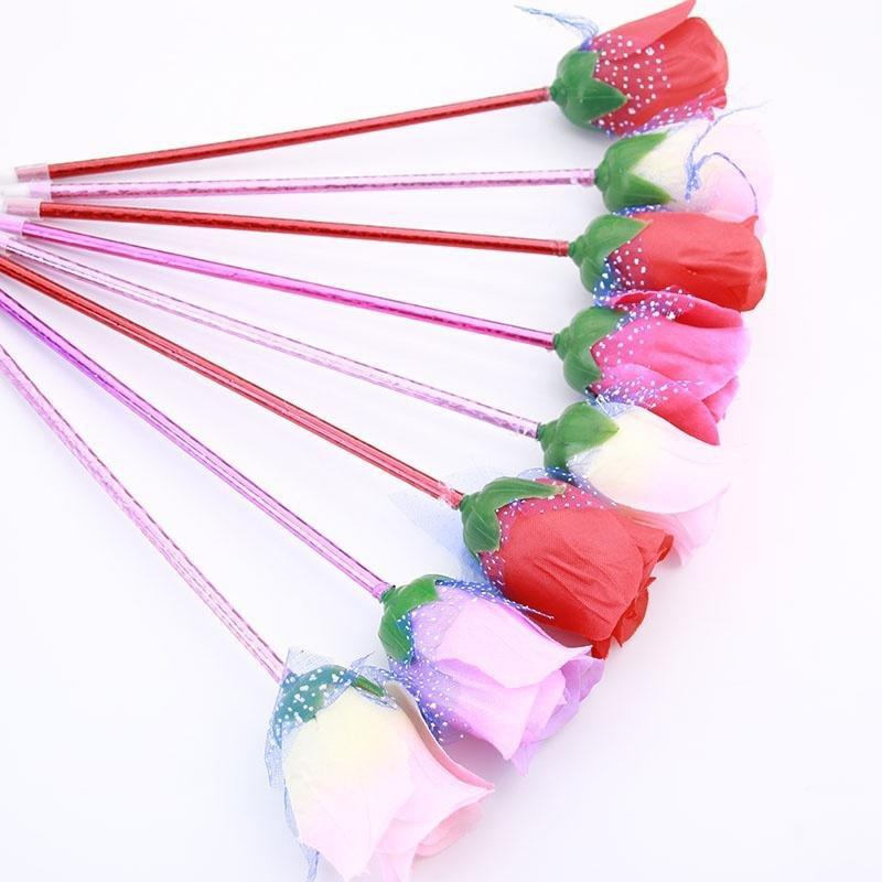 Новый 6 предметов / набор шариковых ручек с изображением роз разных цветов Подарочная декоративная шариковая ручка с изображением роз