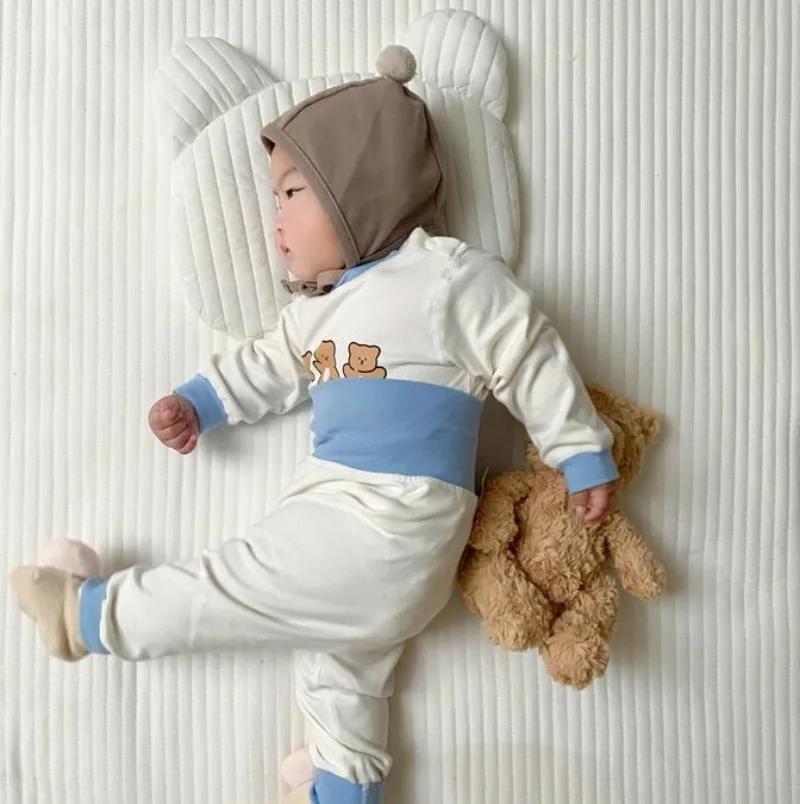 Комплекты детской одежды 2 шт. Осень Зима Комплект детской пижамы Низ Нижнее белье Комплект из двух предметов Хлопок Мальчик Младенец Наряд с длинными рукавами