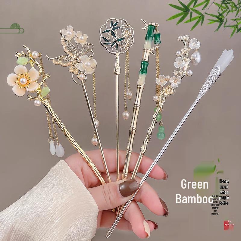 High-End Retro Chinese Tassel Hairpin for Women - Versatile Alloy Hair Clip for Elegant Updos