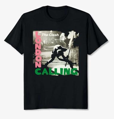 Футболка The Clash London Calling Мужская Черная Панк Все размеры Футболка Смешная Мужская Футболка Смешные Мужские Футболки Подарок Парню
