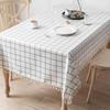 Simple Plaid Tablecloth Pastoral Cotton Linen Dining Table Tablecloth Lattice Pattern Desk Cover Towel Tea Cloth Table Case