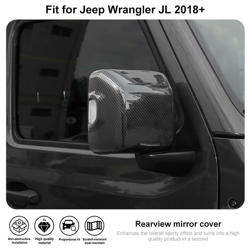 Декоративная рамка зеркала заднего вида автомобиля для Jeep Wrangler JL JT Gladiator 2018 Up (С облегченной версией) Внешние аксессуары для автомобиля, АБС-пластик