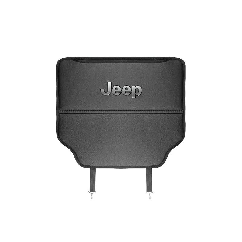 For Jeep Leather Car Anti-Kick Mats Auto Seat Back Protector Cover For Jeep Grand Cherokee Wrangler JK Gladiator Compass Rene