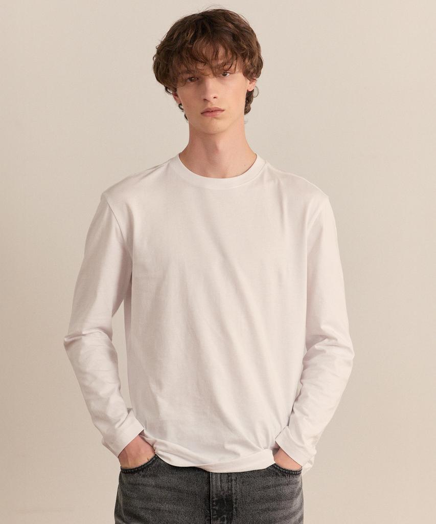 MINDBRIDGE [2Pack] High-Density Pure Cotton Daily Long Sleeve T-Shirt_2 Pack - 2 Colors