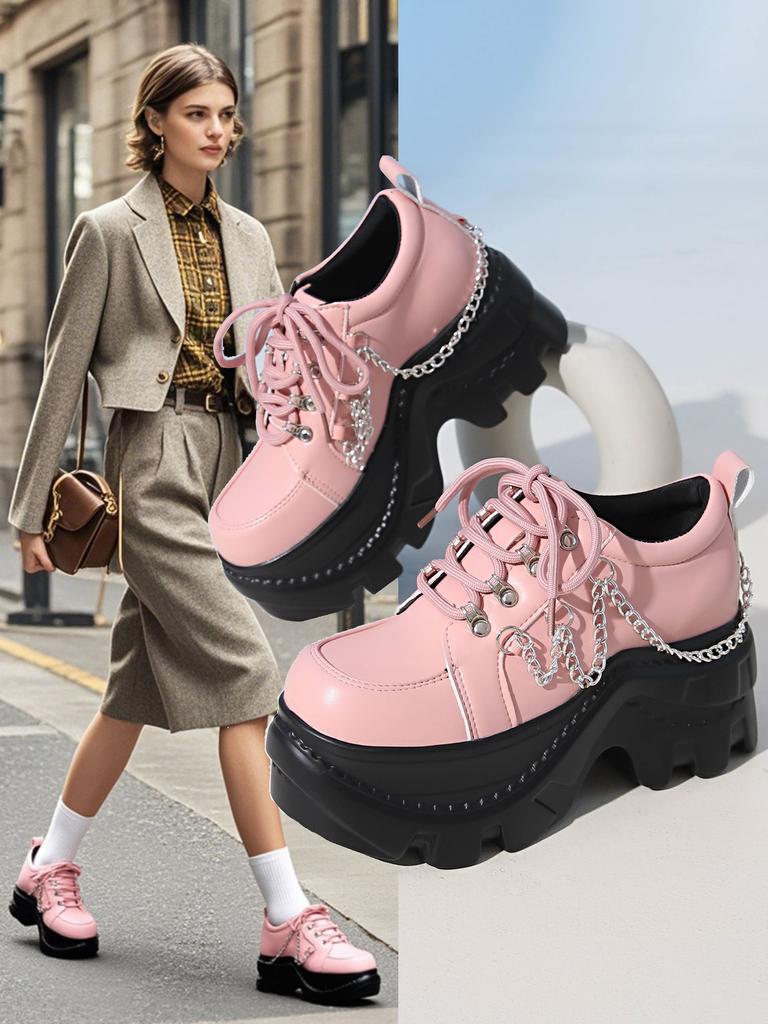 Киберпанк маленькие кожаные туфли шорти музыкальные туфли на платформе для увеличения роста женские темно-готические туфли с большой головой туфли с характером женская обувь