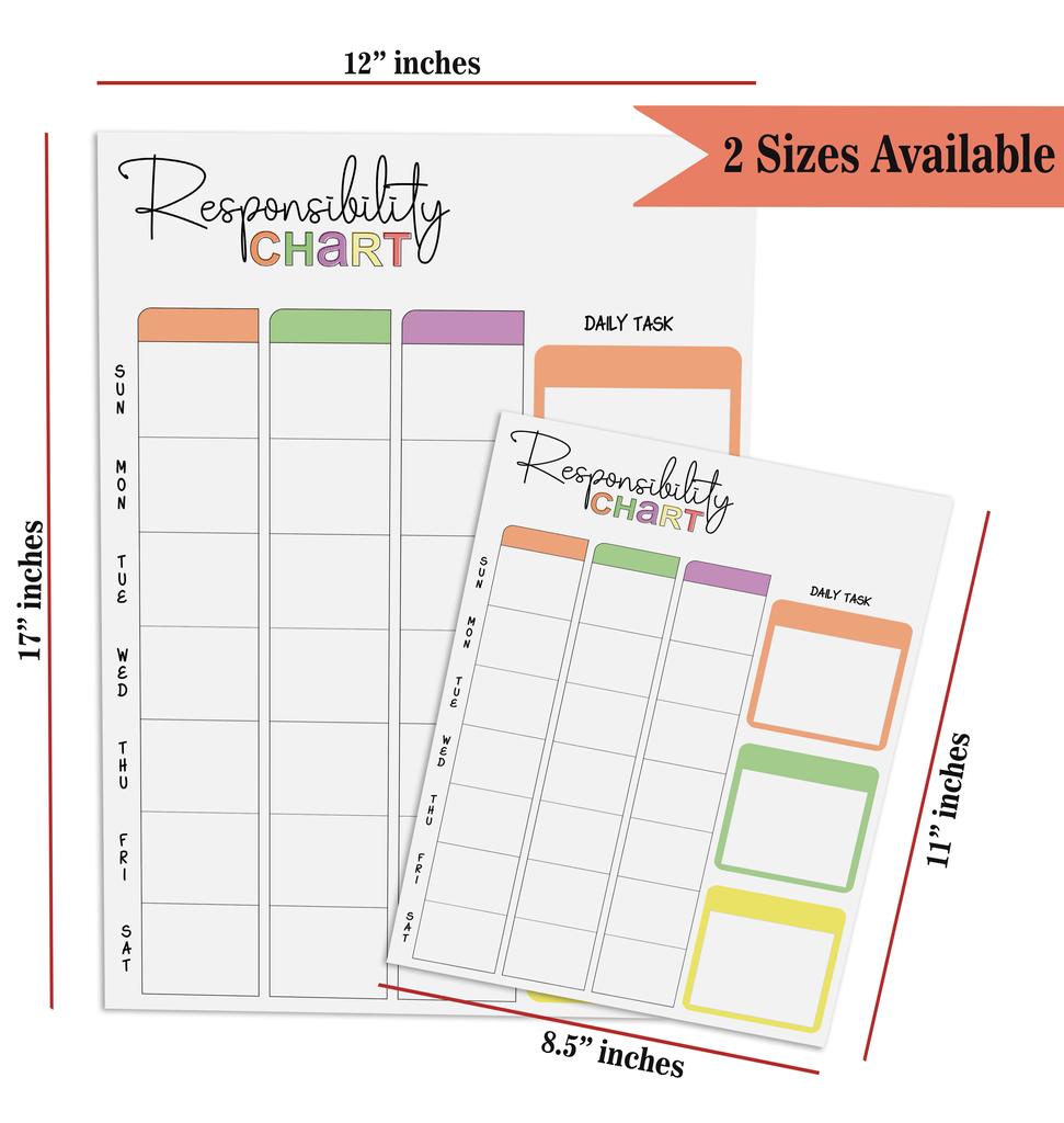 Inkdotpot Магнитная доска с графиком обязанностей. График домашних дел для холодильника. График поведения для детей с сухим стиранием.