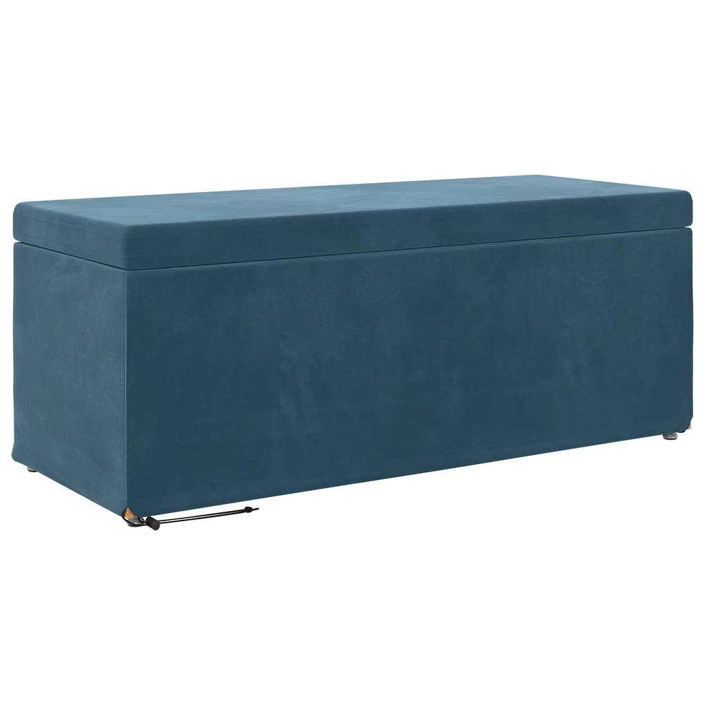 Stool Blue 101 x 41 x 40 cm Velvet and Engineered Wood