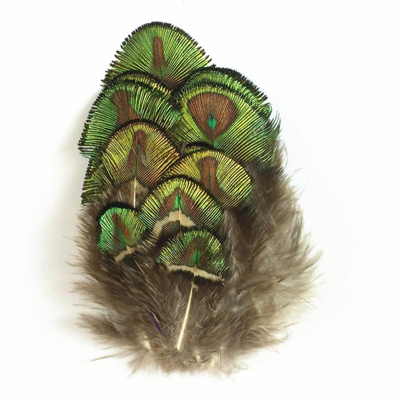 Натуральное Золотое Перо Павлина 3-7СМ 1-3дюйма Перья Фазана для Поделок Перья для Изготовления Ювелирных Изделий Карнавальные Аксессуары Плюмаж