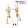 Salircon Boho Starfish Scallop Long Tassel Earrings Women 2026 Summer Beach Vacation Gold Color Jellyfish Earrings Jewelry Gift