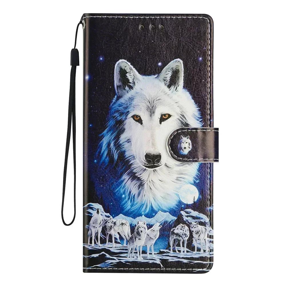 Кошелек Держатель для карт Чехол Для Huawei P50 Pro P40 Lite P30 Pro P20 Lite Y5P Y6P Модный 2025 Печатная Книга Флип Кожаная Обложка Ремешок