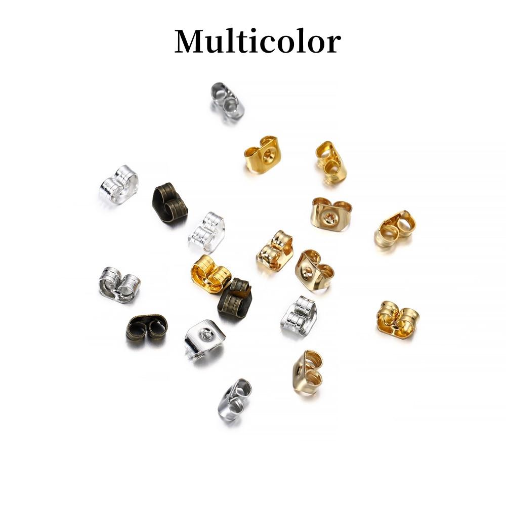 200 шт./лот, серьги-гвоздики, задняя пробка, свитки, ушная стойка-бабочка для изготовления ювелирных изделий, сделай сам, заблокированные колпачки, задняя часть сережек, пробки для ушей